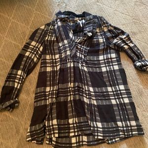 Free People Plaid Tunic (shirt) size XS